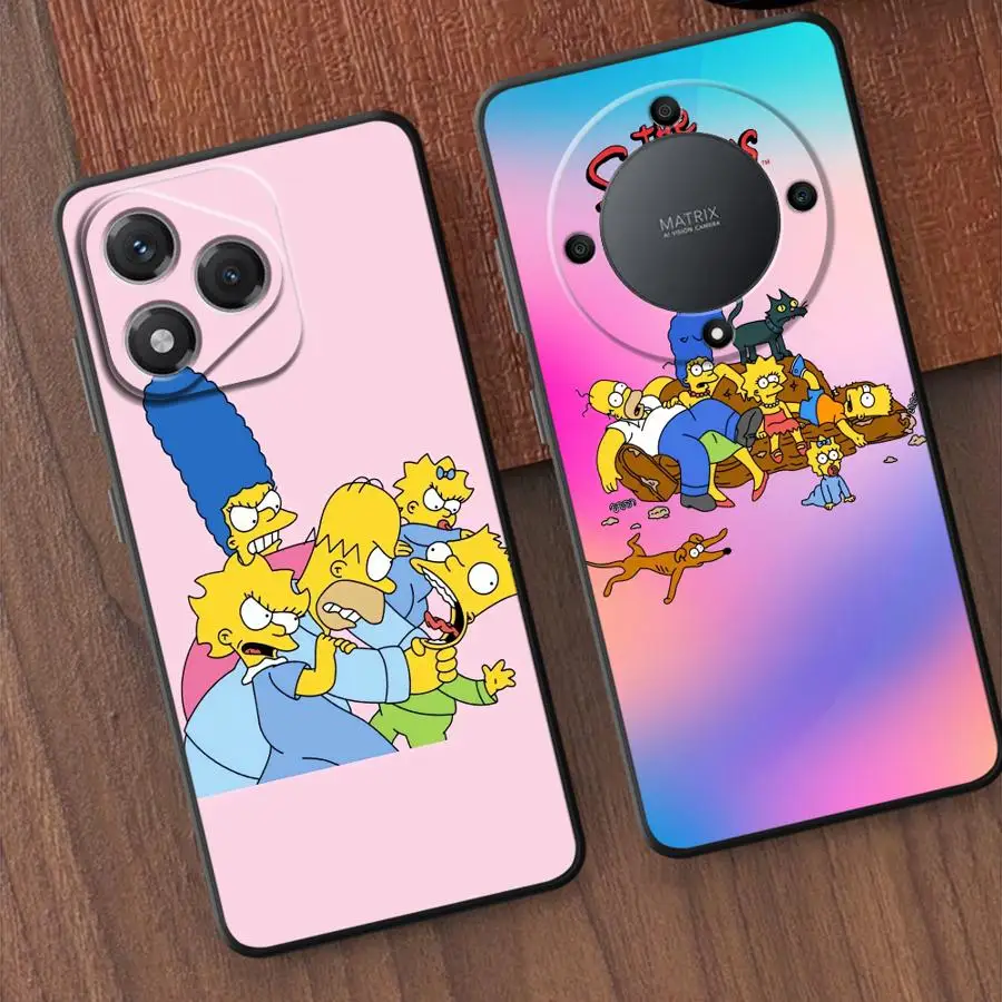 Чехол для Honor 70 X8 X9 90 Lite X9c X9a X7 X7a 8X, мягкая задняя крышка для телефона, забавная семья Симпсона Чехол для Honor 70 X8 X9 90 Lite X9c X9a X7 X7a 8X, мягкая задняя крышка для телефона, забавная семья Симпсона