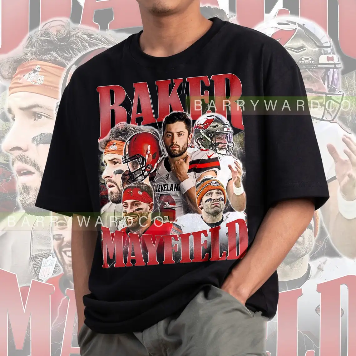 Baker Mayfield Vintage 90s Shirt Baker Mayfield Graphic Tee Football Shirt Vintage Bootleg Sport Shirt 90s Shirt Gift For Him an