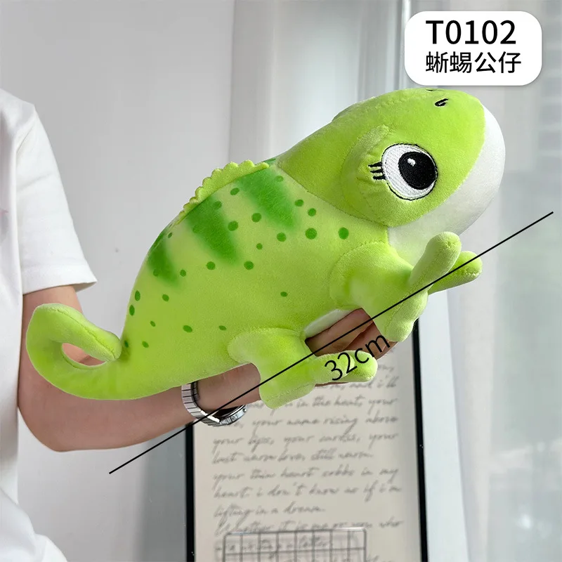 

30CM Colorful Chameleon Lizard Plush Toy Soft Cotton Stuffed Animal Pillow Cute Simulation Office Decor Birthday Gift