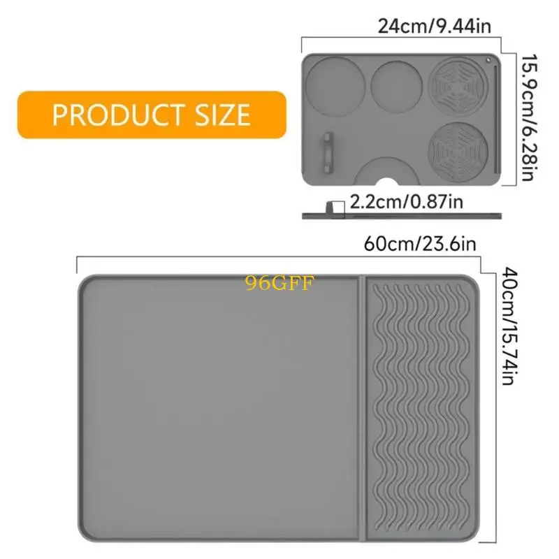 96GF وسادة القهوة السيليكون متعددة الوظائف مع تصميم مضاد للزلزال مناسب لترشيح أراضي القهوة والأجهزة الصغيرة