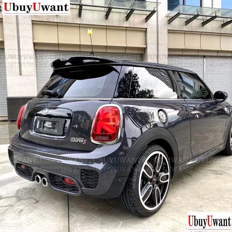 Carbon Fiber JCW Roof Spoiler Glossy Carbon fiber Rear Window Wing Body Kit Racing Accessories Trim For Mini F55 F56 Cooper