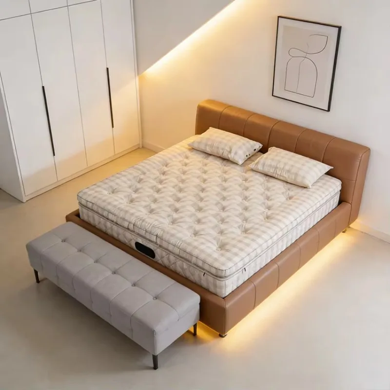 Custom Luxury King Size Horse Hair Pocket Silent Spring Mattress for Villa's Hospitality Needs
