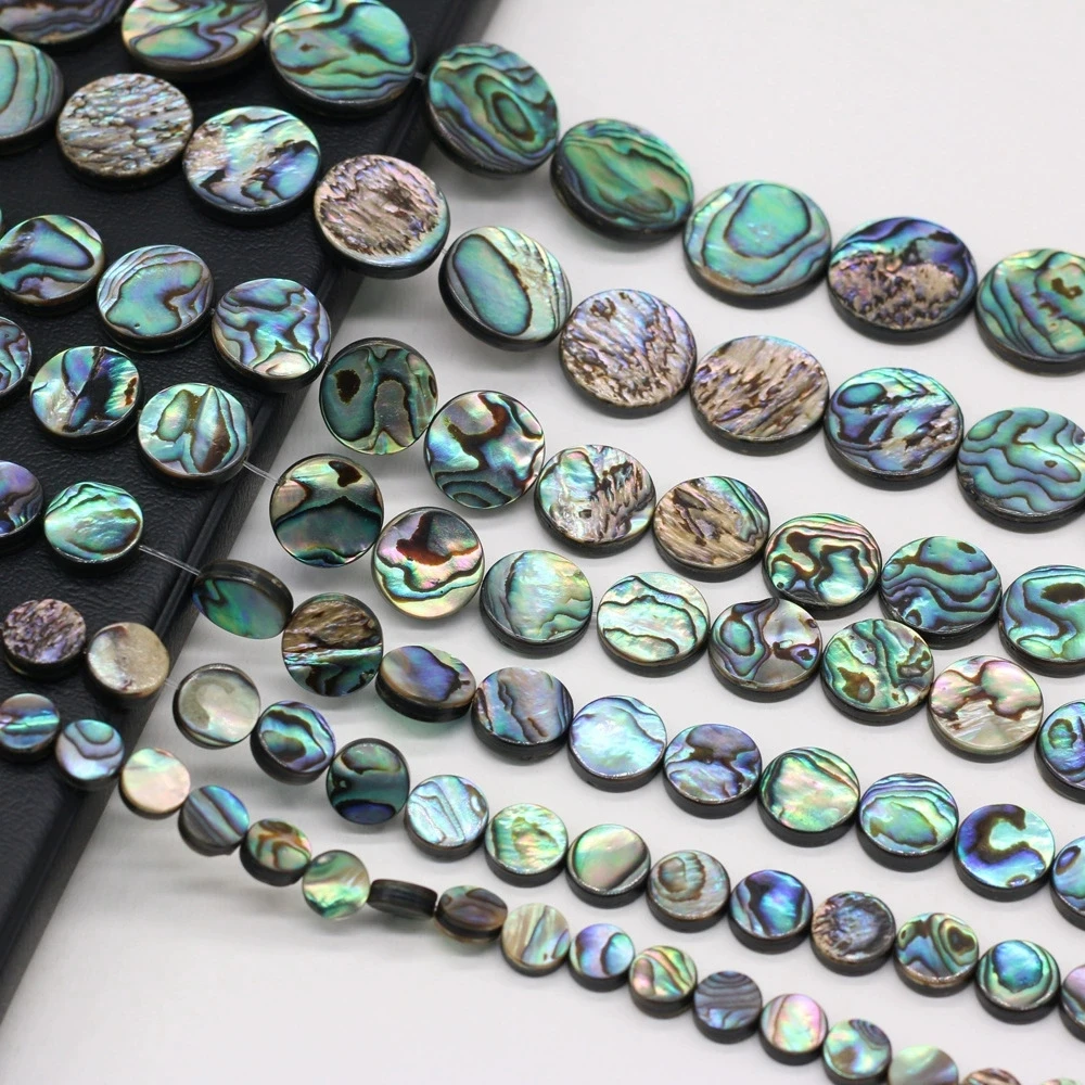 High Quality 5pcs Natural Shell Beads Coin Abalone Shell Loose Beads for Jewelry Making DIY Charms Necklace Bracelet Accessories image 2