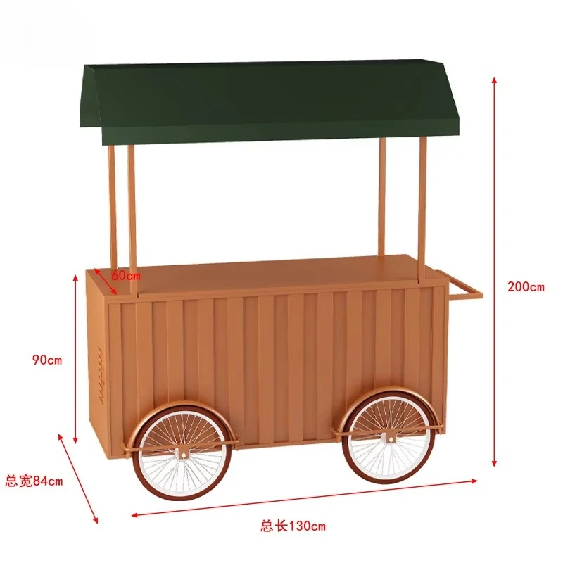 Outdoor Markets Mobile Shopping Vending Carts Flower Floats Night Market Stalls Display Stands