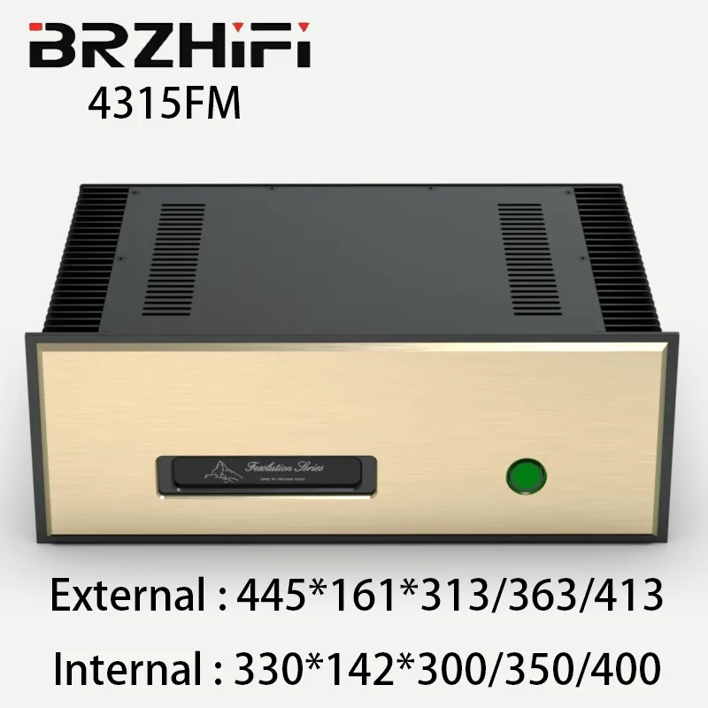 

Блок усилителя мощности BRZHIFI, аудиошасси класса A, двойной радиатор, шасси 4315 с FM, алюминиевый корпус, аудиофил, сделай сам, 300 мм