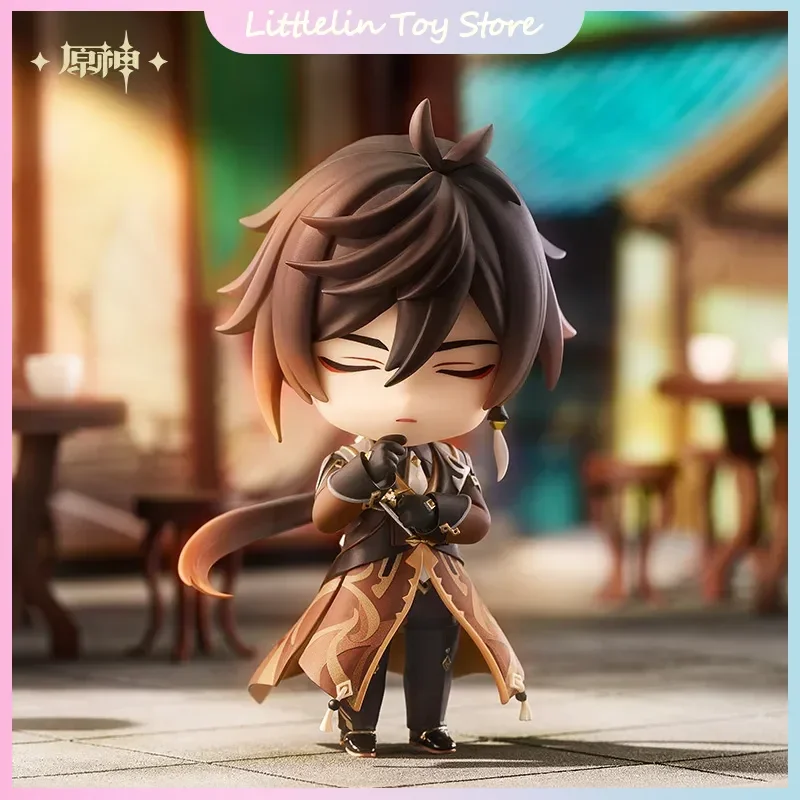 

Genuine Genshin Impact Liyue Harbor Series 10cm Zhongli Anime Action Figure Collect Model Desktop Decoration Peripheral Toy Gift