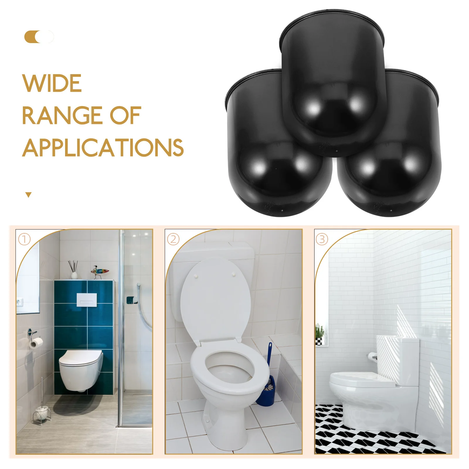 

3pcs Toilet Brush Holder Plastic Compact Cleaning Brush Cup Household Bathroom Storage Holder For Toilet Cleaning Tools