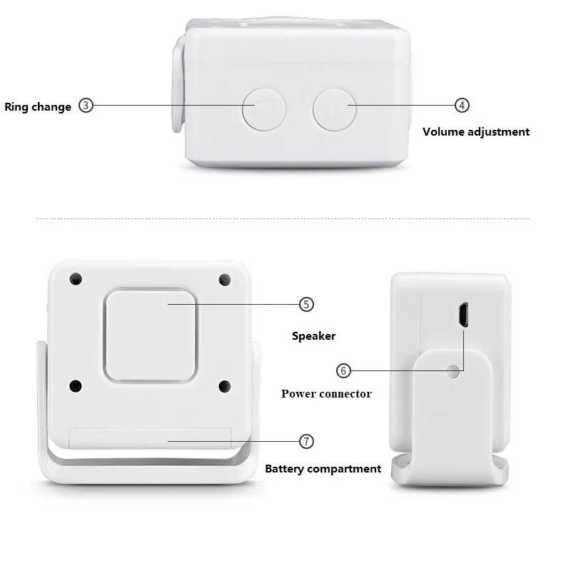 Darho-timbre de bienvenida inalámbrico, timbre de alerta para visitantes, alarma, Sensor de movimiento PIR para entrada de tienda, timbre de puerta de seguridad infrarrojo