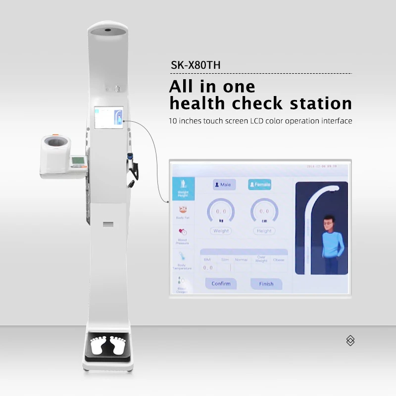 Automatic measuring machine, height and fat analyzer, body composition scale