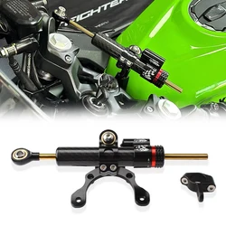 2024 Fiber Carbon Steering Damper Stabilizer Motorcycle For Kawasaki Z900 Z 900 2020-2022 2021 Dampers Mount Bracket Support Kit