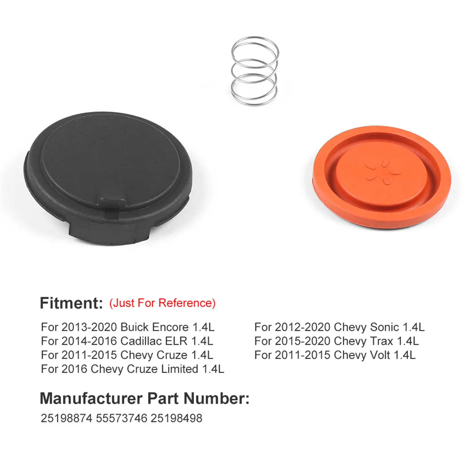 1set 25198874 55573746 25198498 PCV Valve Cover Repair Kit Valve Cap with Membrane For 2011-2020 Chevrolet Cruze Sonic 1.4