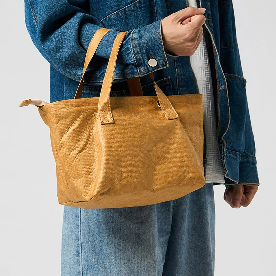 

Retro Women's handbag, Dupont Paper Tote Bag, Large Capacity Casual Top Handle Bag, Portable Handbags for Woman Daily Use