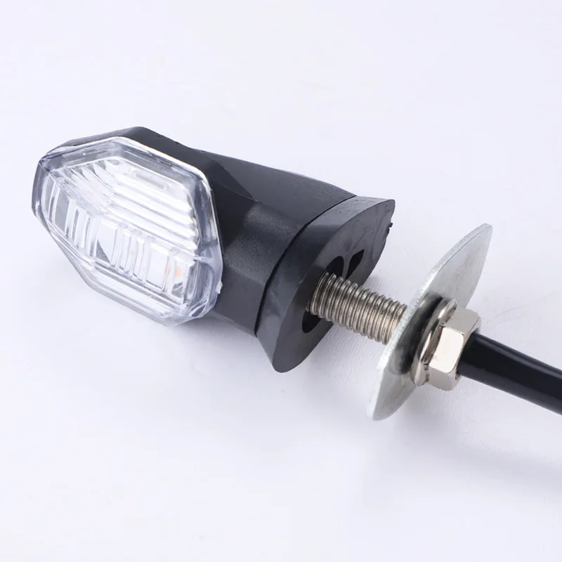 8mm Motorcycle LED Turn Signal Light Mini Amber Turning Lights Flasher Indicator Moto Arrow LED Lamp 12V For Yamaha Kawasaki