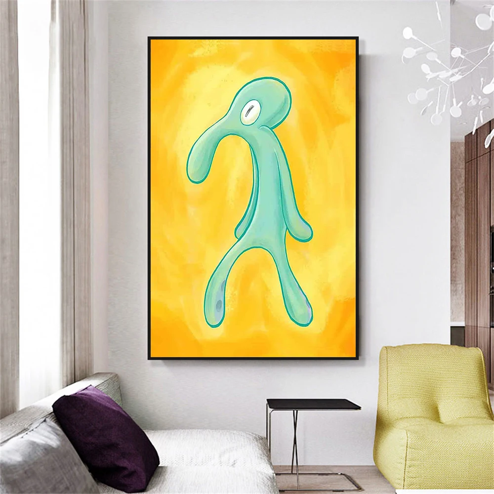 

Abstract octopus painting print Abstract watercolor wall art Bold canvas print Luxury canvas poster Home decor Birthday gift