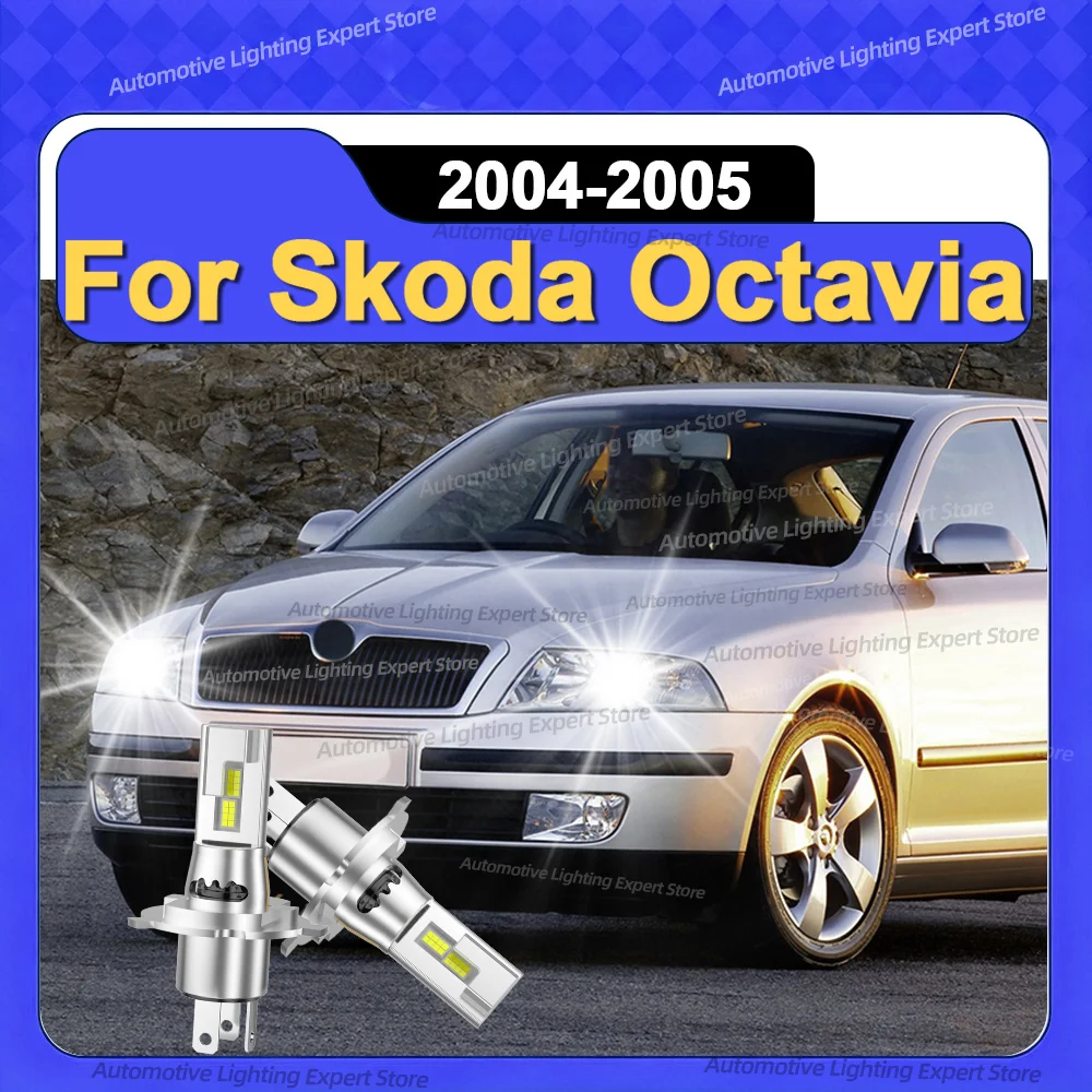 

2Pcs 30000LM Super Bright Canbus Auto Headlamp Turbo Headlight Bulb with Fan For Skoda Octavia 2004-2005