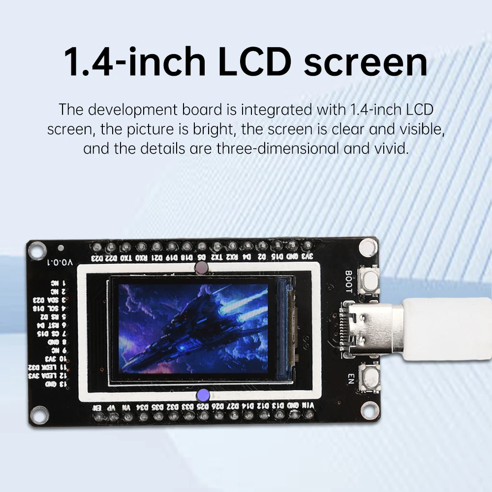 1,4-calowy 1,9-calowy ekran LCD Esp32 Wifi Bluetooth Płytka rozwojowa Wbudowany moduł Esp32-32 typu C