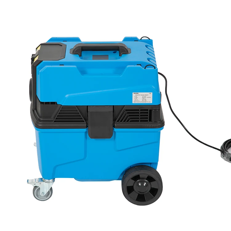 Suzhou 38L Portable Full Automatic Cleaning Wet Dry Industrial Commercial HEPA Wall Vacuum Cleaner With Plastic Canister