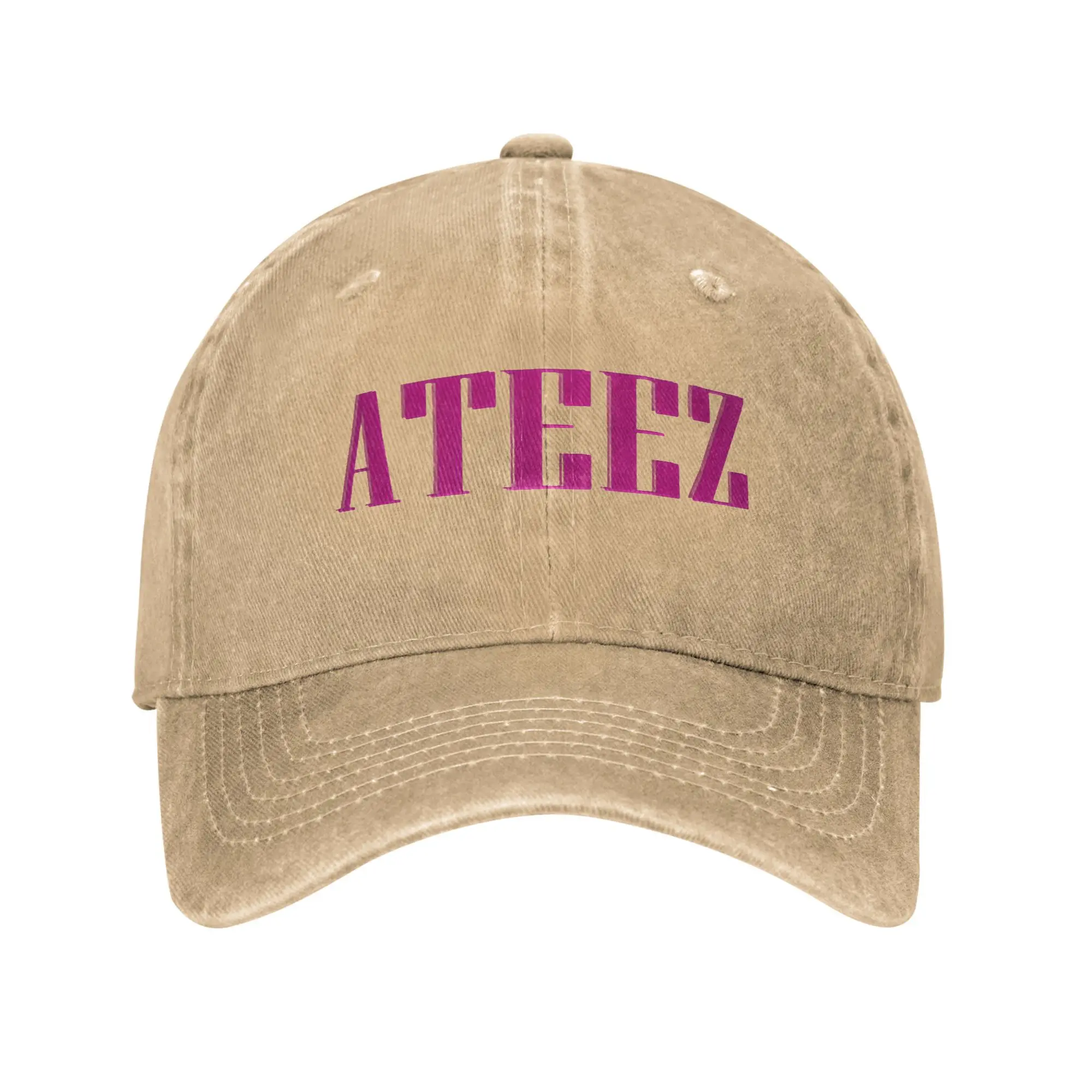 

Summer Singer Team ATEEZed Baseball Cap Sun Hot Sale Custom Logo Washed Hip Hop Hats Unisex-Teens Trendy Outdoor Gym Caps