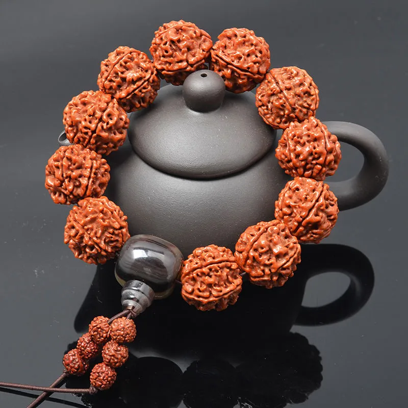 Nature Vajra Bodhi Rudraksha Bracelets Men Meditation Mala Bead Bracelets for Women Jewelry New Prayer Tibetan Buddhism Bracelet