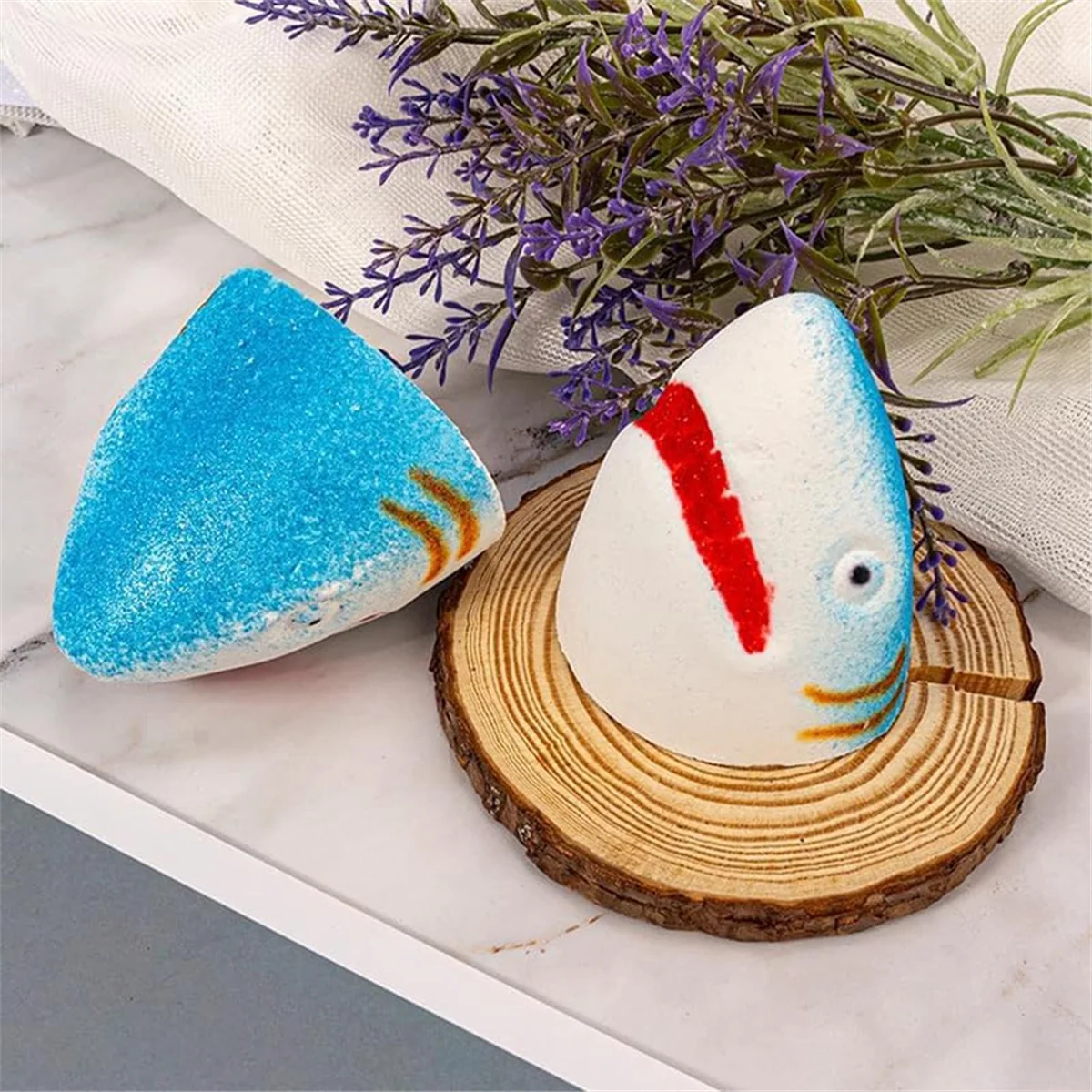 4Pcs Jaws Bath Bo-Mb Shark Bath Bo-Mb Organic Bath Balls Natural Salt Ball Organic Natural Ingredients Shark