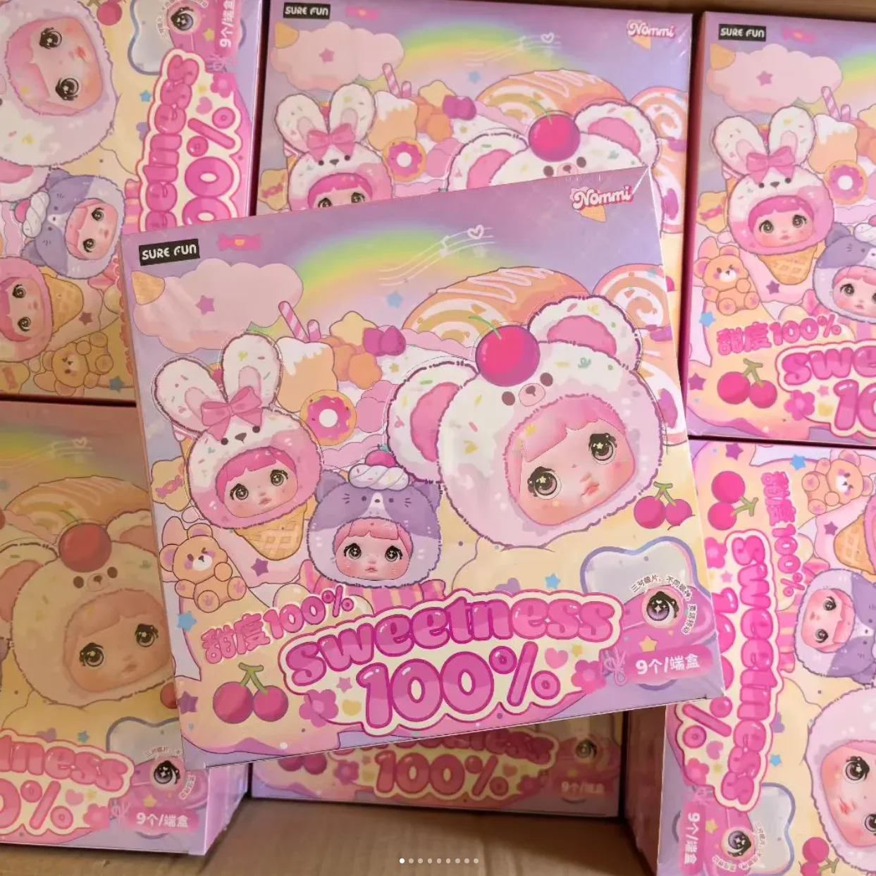 

New Genuine Nommi 100% Sweetness Blind Box Mibao In Stock Second Generation Plush Doll Pendant Female Birthday Gift For Girl