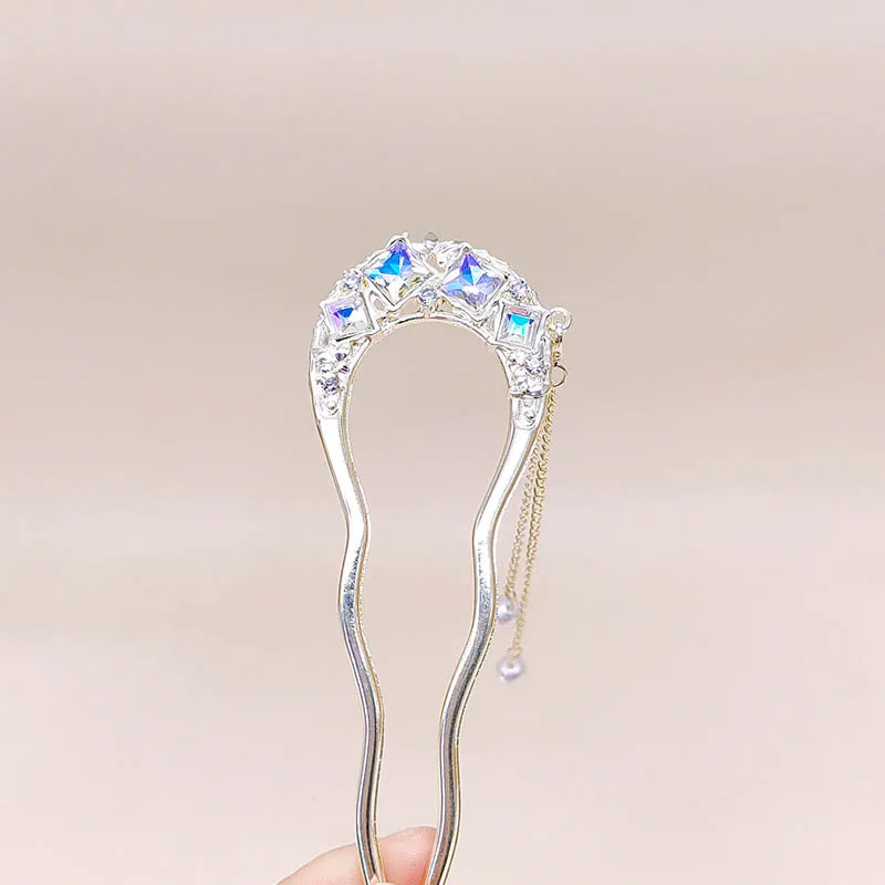 

Новая U-образная заколка для волос с кисточкой в форме полумесяца, аксессуар для волос в форме булочки, высококачественная заколка для волос, простой головной убор и заколка для волос