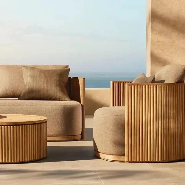 Garden wood furniture design outdoor teak sofa set