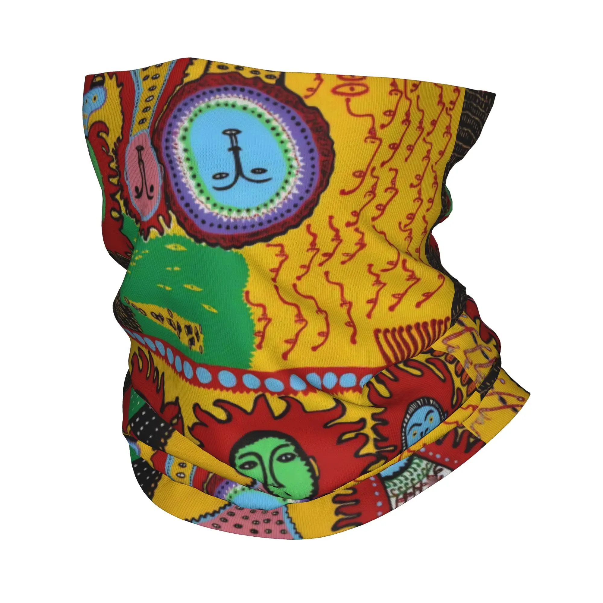 Yayoi Kusama Abstract Pumpkin Bandana Winter Neck Warmer Women Windproof Wrap Face Scarf for Hiking  Gaiter Headband