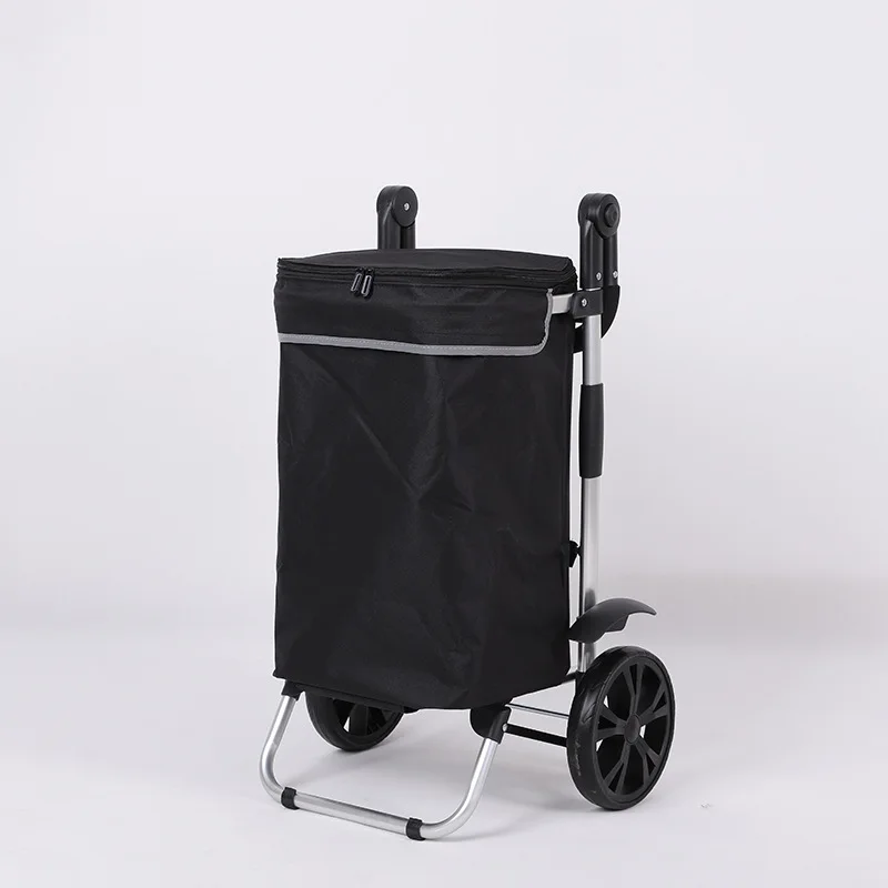 Home Shopping Cart,   Portable Staircase Climbing Supermarket Trailer, Folding Hand-pulled Rod Cart