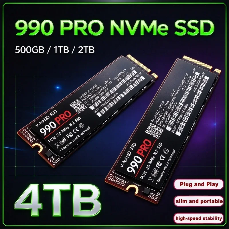 New 990 PRO M.2 NVMe SSD PCIe Gen3 High Speed Internal Solid State Drive 500GB 1TB 2TB 4TB Storage Disk For Laptop Desktop PC