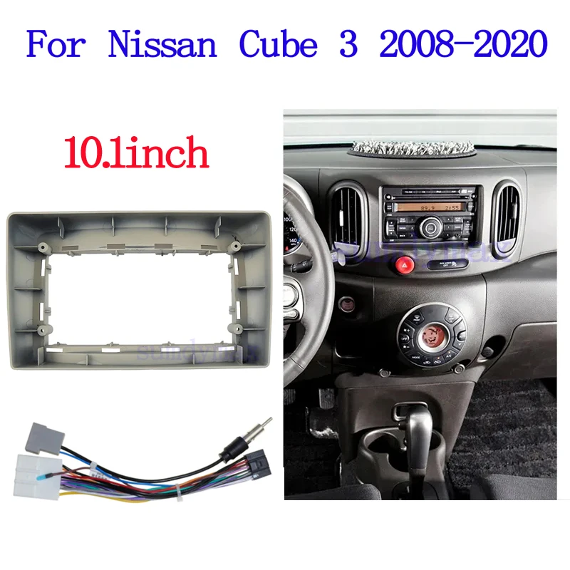 

10.1 inch Car DVD Frame Audio Dashboard Trim Kit Panel Radio Large Screen Car Multimedia Player For Nissan cube 2008-2020