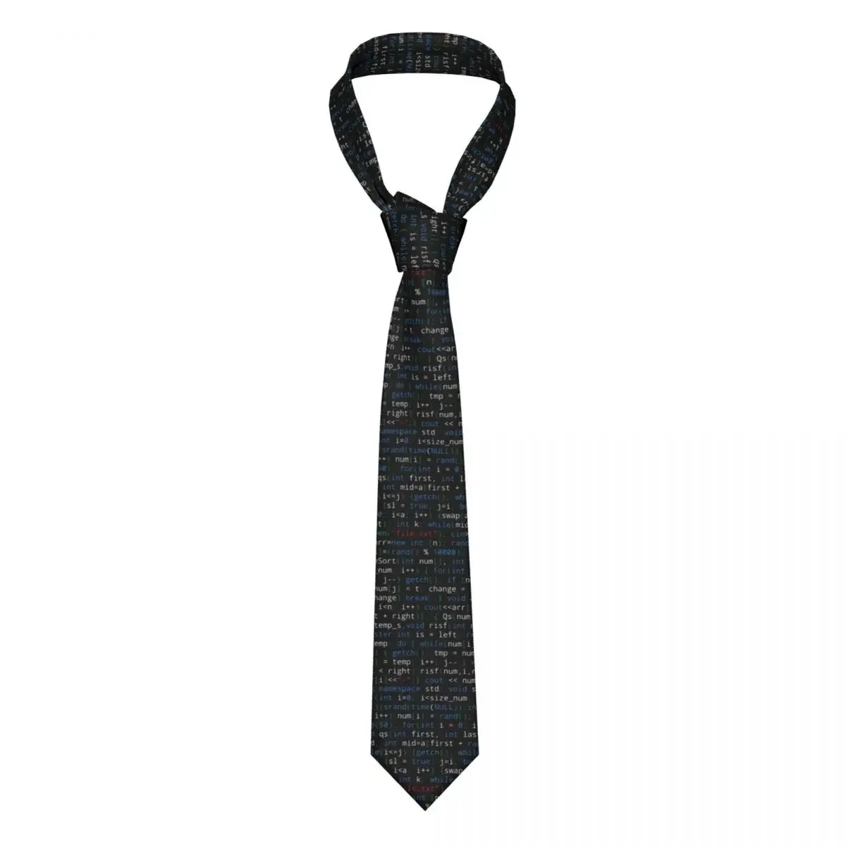 Corbata binaria de ordenador para hombres y mujeres, corbata delgada de poliéster, 8 cm, código clásico, accesorios para trajes, accesorios de Cosplay