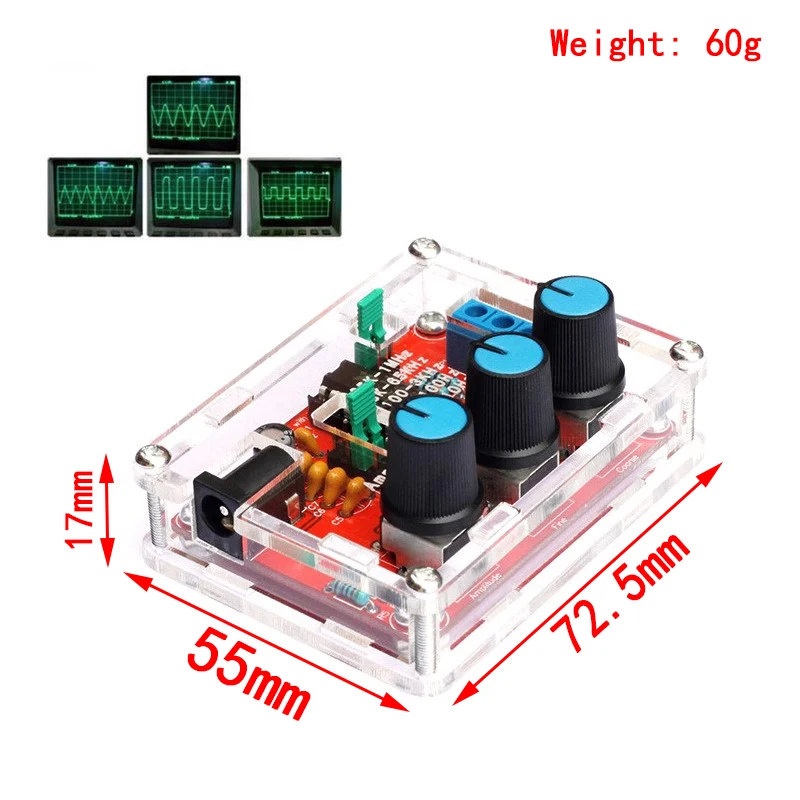 XR2206 High Precision Signal Generator DIY Kit Sine Triangle Square Waves 1Hz 1MHz Frequency Range Adjustable Frequency