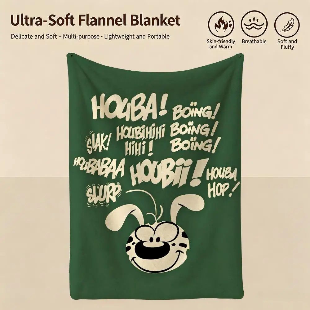 cartoon M-Marsupilami-i Throw Warm Soft Flannel Blanket, Multi-use for Sofa Bed Camping Travel Nap