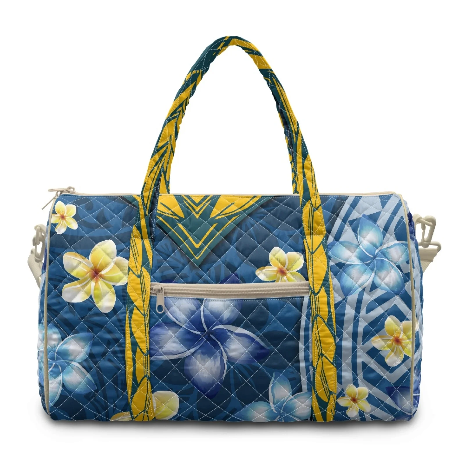 Coloranimal Plumeria Lightweight Workout Duffle Bag for Women Large Capacity Quilted Duffle Bag New Trend