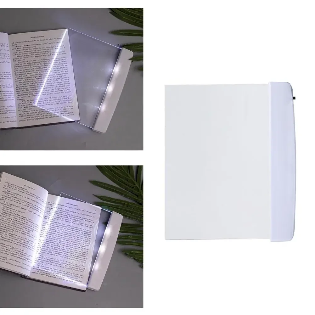 Luz de libro Led ligera para estudiantes, protección ocular, Panel de placa plana, marcapáginas, luces, lámpara de lectura