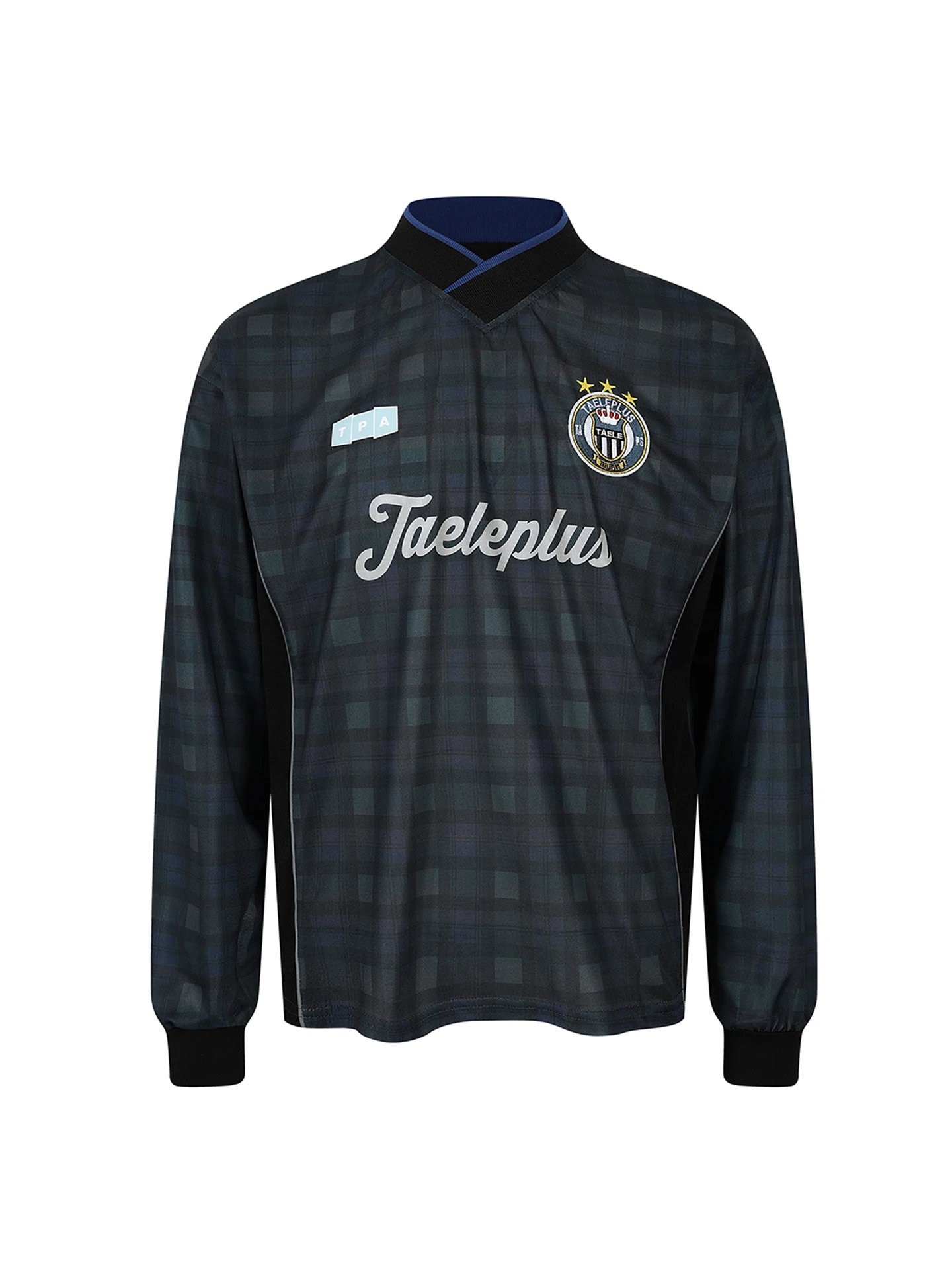 

Американская ретро-футболка в клетку с V-образным вырезом и длинными рукавами, повседневная, весенняя, спортивная, парная, из полиэстера