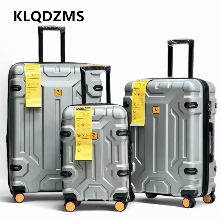 KLQDZMS Luggage Travel Bag  PC Boarding Box Large-capacity Trolley Case Three-piece Suitcase Combination Box Women's Suitcase