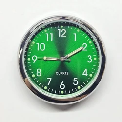 Automobile Clock Dashboard Car Clock Interior Decor Portable Mini Clock Decoration Luminous Analog Watch Ornaments For Cars