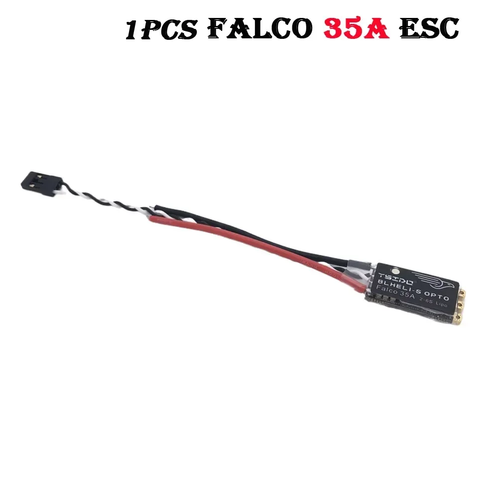 For Falco 35A 45A BLHeli_S ESC 2-6S Lipo Brushless Electronic Controller with LED Light Support DSHOT125/300/600 for Drone