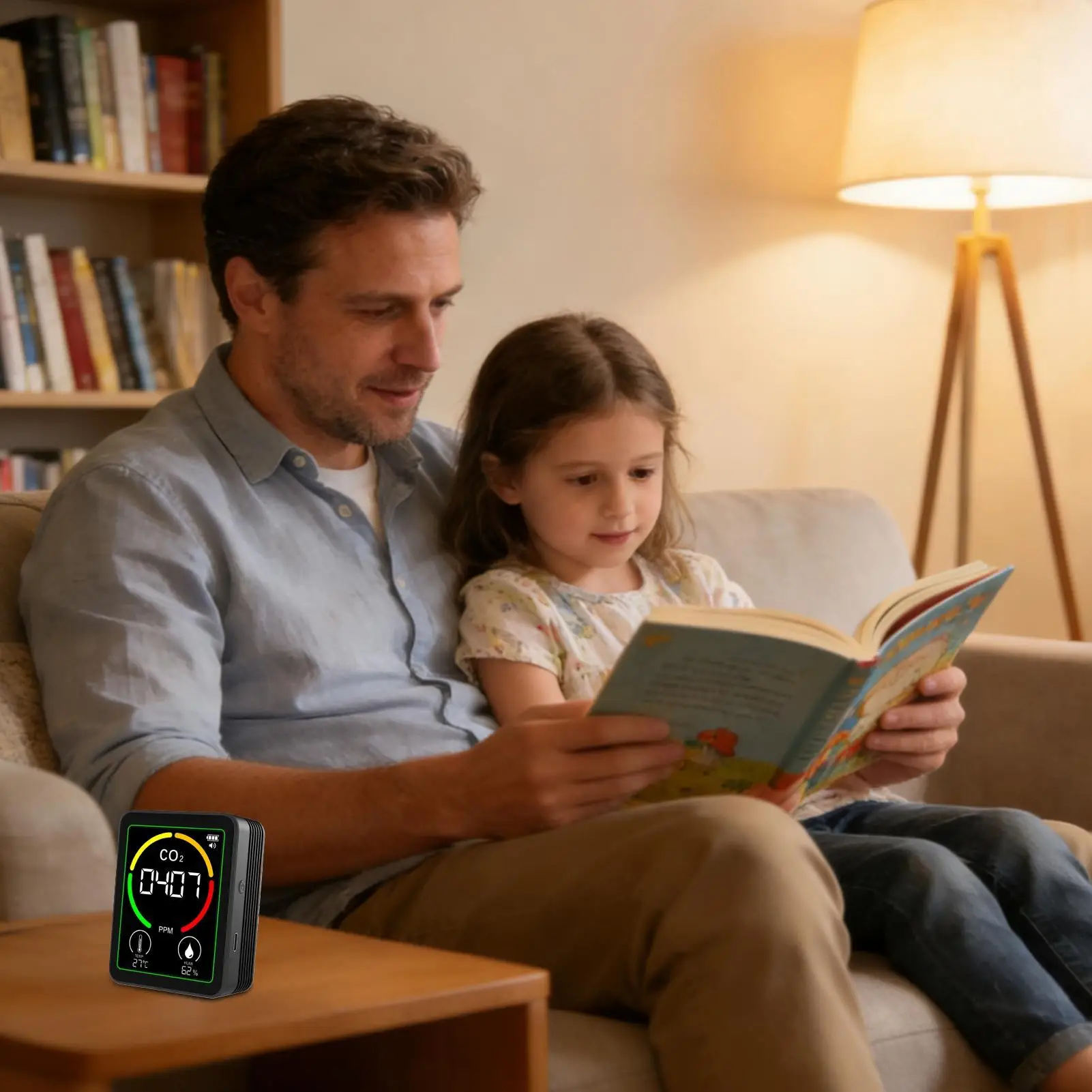 Air Quality Detector Temperature Humidity Digital Sensor Household Air Quality Monitoring For Home Indoor Bedroom Dormitory