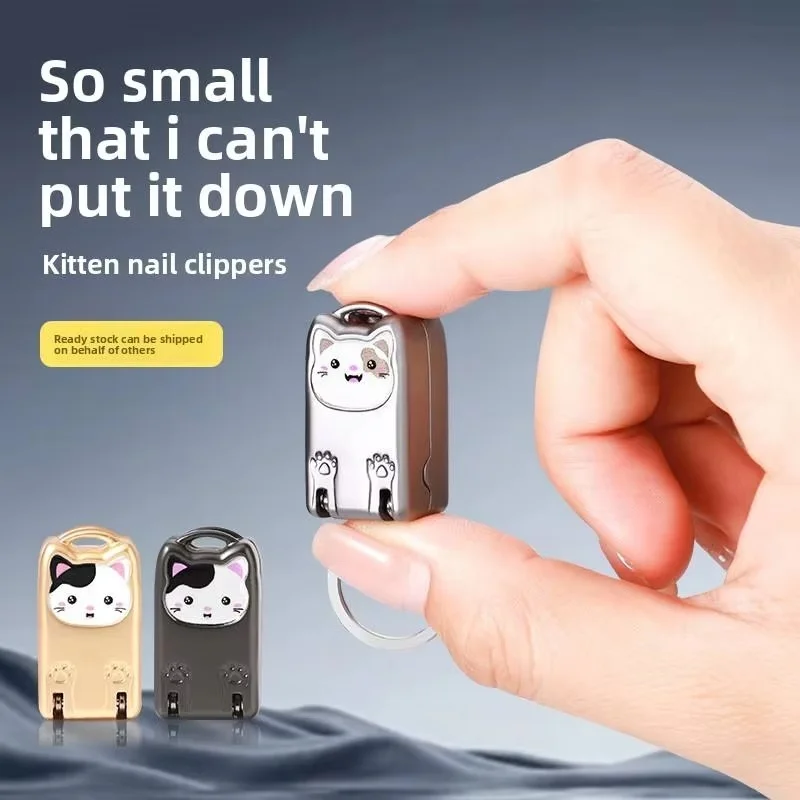 1 Stück Niedlicher Kleiner Nagelknipser mit Aufbewahrung, Kompakter & Tragbarer Nagelschneider aus Edelstahl mit Winkelklinge, Langlebiges Maniküre-Werkzeug