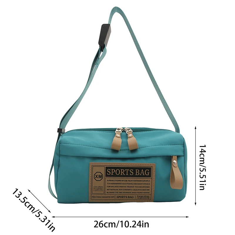 Tas Bahu Tunggal Kain Oxford Luar Ruangan; Tas Pelajar Trendi Versi Jepang Korea