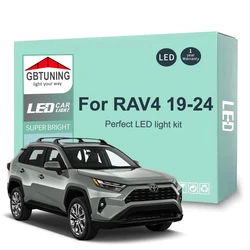 10Pcs Cars Accessories For Toyota RAV4 MK5 5 V 2019 2020 2021 2022 2023 2024 Canbus Dome License Plate LED Interior Light Bulb