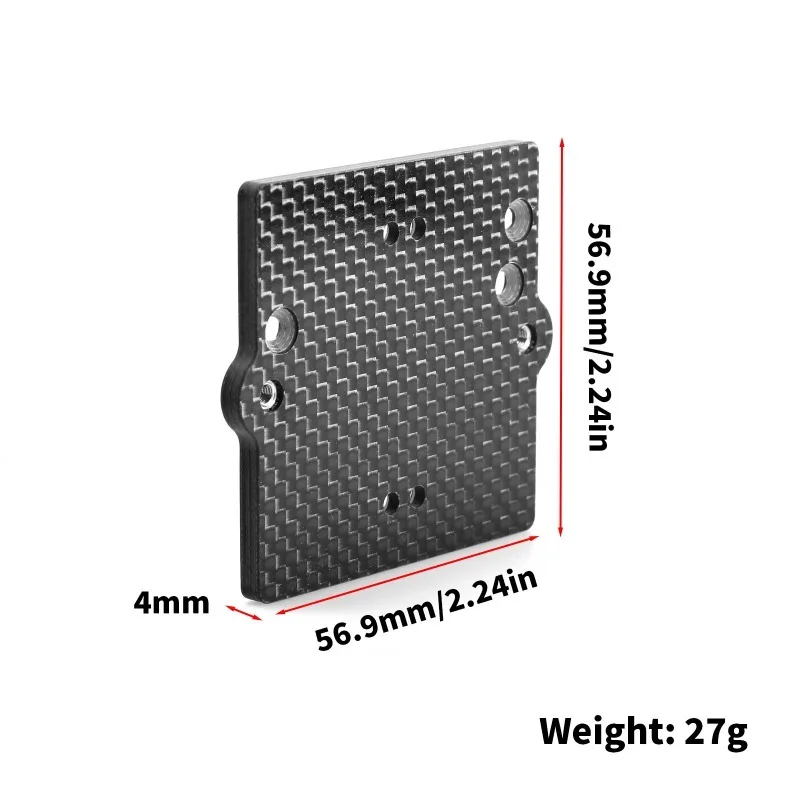 4mm Carbon Fiber ESC Tray Plate Receiver Mount for Arrma 4S 1/10 Kraton Outcast 1/8 Mojave(for Spektrum 150A&Max) Upgrade Parts