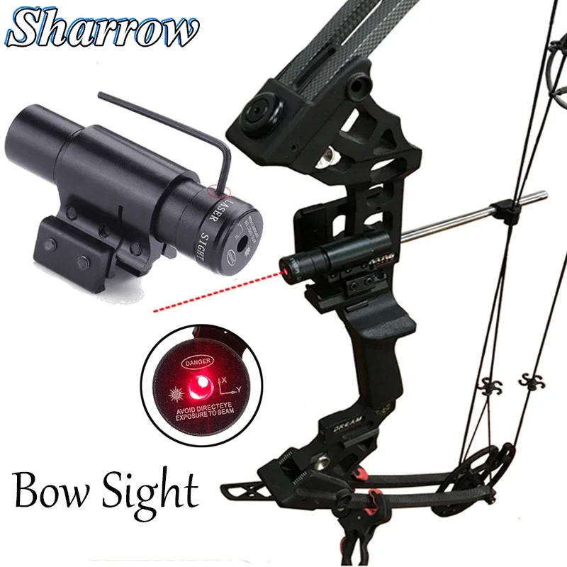 

Archery Compound Bow Hunting Sight 50-100M Range Adjustable Red Dot Laser Sight Pistol Adjustable 11mm 20mm Shooting