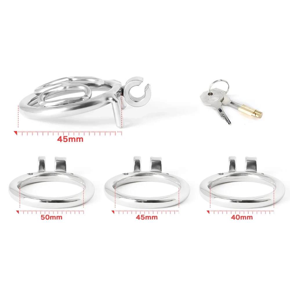 Best Seller Stainless Steel Micro Chastity Device Male Penis Cage With Stealth Lock Penis Ring Small Chastity Prison BDSM Sextoy