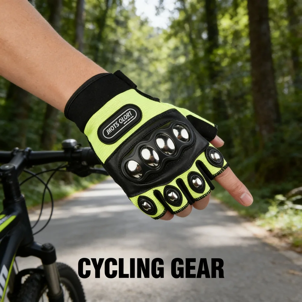Summer Motorcycle Gloves Half Finger Breathable Motorcyclist Glove for ATV MTB Cycling Gloves Anti-fall Palm Guard Moto Protecti