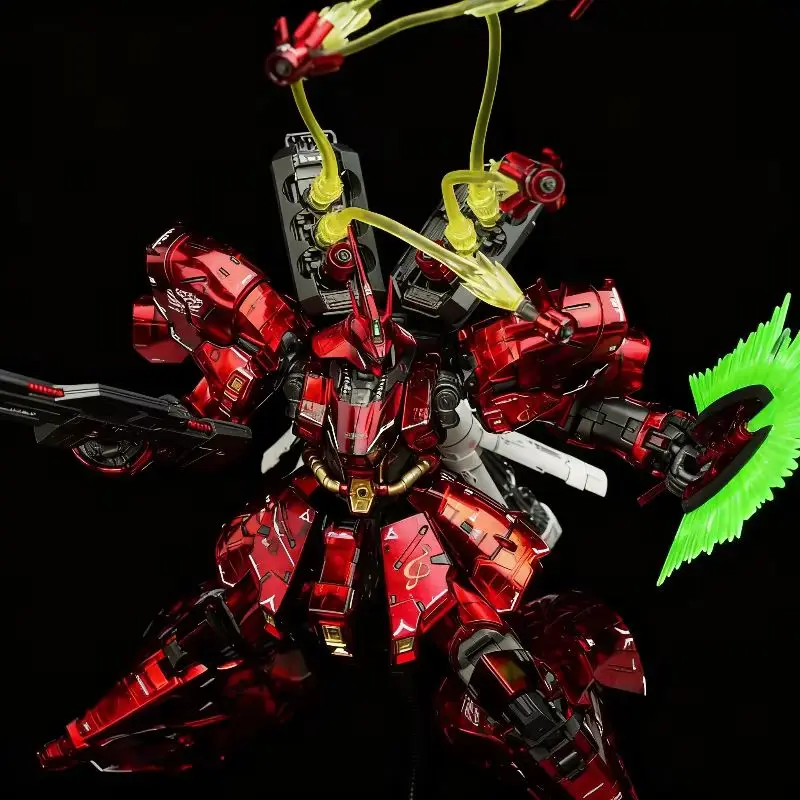 Hot Rg 1/144 Sazabi Clear Color Mechanical Core Plating Assembly Model Kit Action Figure Desktop Decoration Trendy Toy Gift image 3
