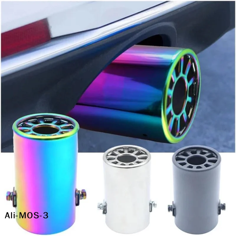 

Универсальный наконечник глушителя из нержавеющей стали для автомобиля, 1 шт., декоративные аксессуары для выхлопной трубы, задний наконечник для авто